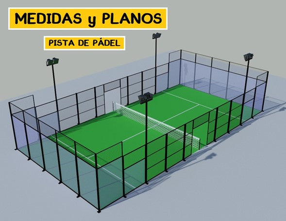 ¿Qué medidas tiene una cancha de pádel?