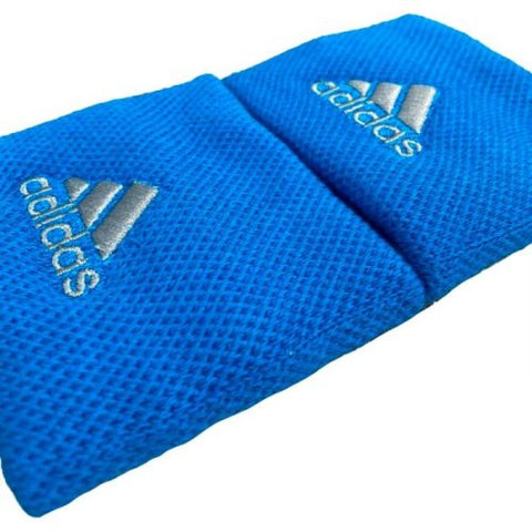 Muñequera Adidas Azul con Gris - 2Pk