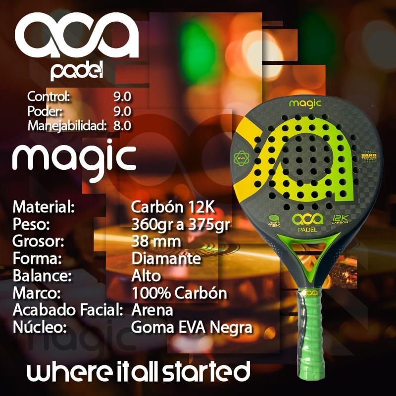 Aca Padel Racket Pala de Pádel ACA MAGIC – The Padel Lab