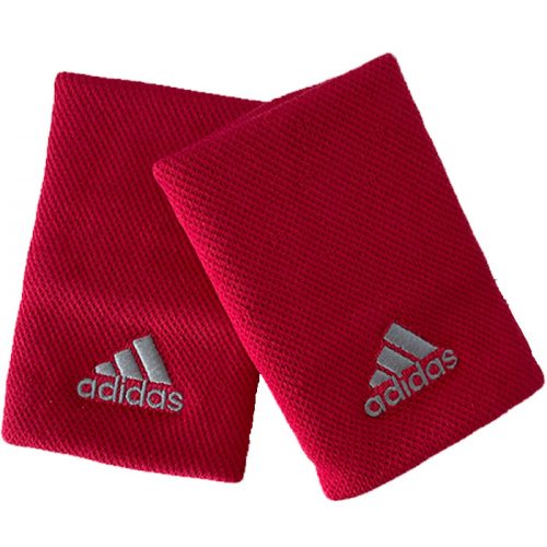 Muñequera Adidas Rojo con Gris - 2Pk