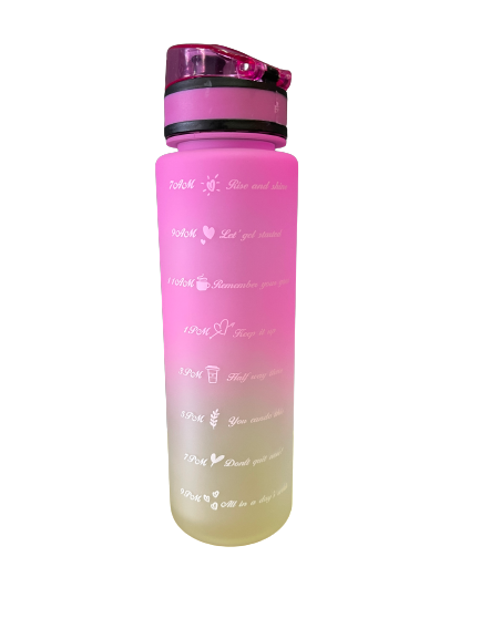 Termo Motivacional 900 ml Rosa-Blanco