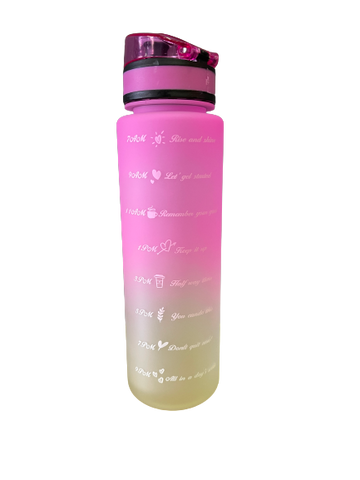 Termo Motivacional 900 ml Rosa-Blanco